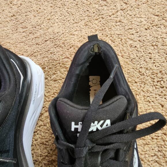 Hoka One One Bondi 8 Running Shoes Womens 8.5 Wide Black Cushioned Athletic Read - Picture 5 of 11